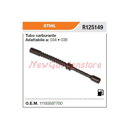 Tubo carburante STIHL motosega 034 038 R125149 | NewgardenParts.com