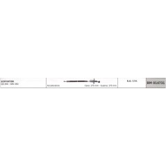 Câble d'accélération GREEN LINE souffleur GB260 - GBV260 câble 275 mm gaine 175 mm | NewgardenParts.com