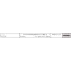 Cable cortacésped HONDA HRA 214-216 cable 1325 mm funda 1230 mm