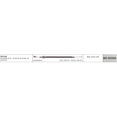 KAWASAKI TG18 TD24 brushcutter cable 200 mm cable sheath 140 mm