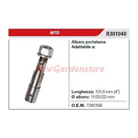 MTD cortacésped cortacésped R301040 eje portacuchillas | NewgardenParts.com
