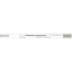 MAORI brushcutter throttle cable 1040 mm cable sheath 880 mm