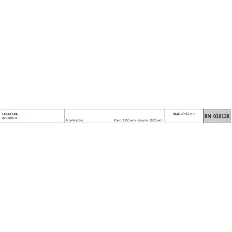 Cavo acceleratore MAORI rasaerba MP5318S-IT cavo 1155 mm guaina 1065 mm | NewgardenParts.com