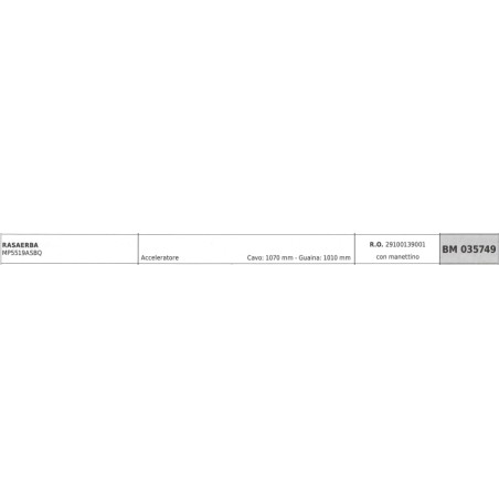 MAORI Rasenmäher MP5519ASBQ Gaszug 1070 mm Kabelummantelung 1010 mm | NewgardenParts.com