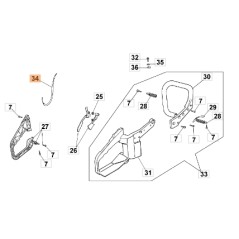 Cavo acceleratore motosega modelli 938 941 ORIGINALE EMAK 094600059 | NewgardenParts.com