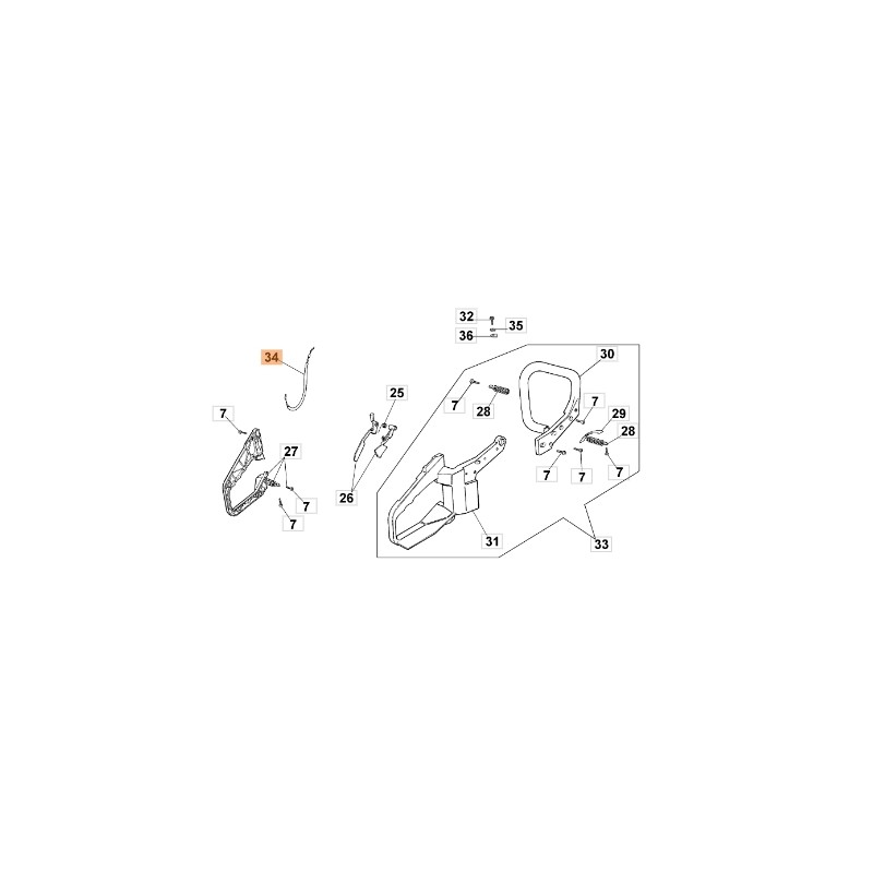 Chainsaw throttle cable models 938 941 ORIGINAL EMAK 094600059