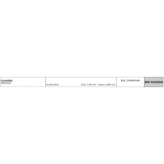 Câble d'accélérateur de tondeuse MOWOX PM4335SE câble 1195 mm gaine 1090 mm