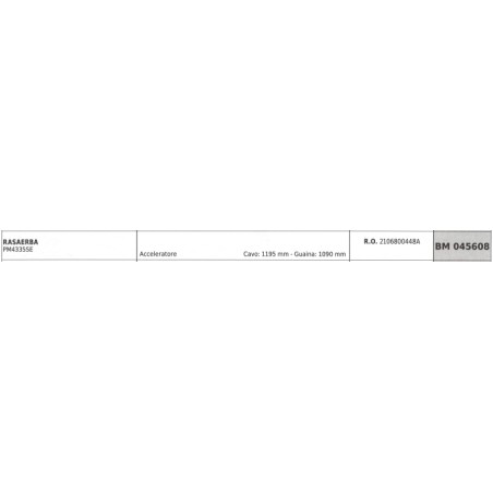 MOWOX Rasenmäher Gaszug PM4335SE Kabel 1195 mm Ummantelung 1090 mm | NewgardenParts.com