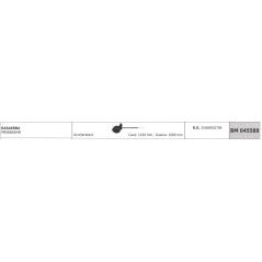 MOWOX cortacésped PM5660SHW cable acelerador 1150mm funda 1090mm