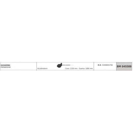 MOWOX Rasenmäher PM5660SHW Gaspedalkabel 1150mm Kabelmantel 1090mm | NewgardenParts.com