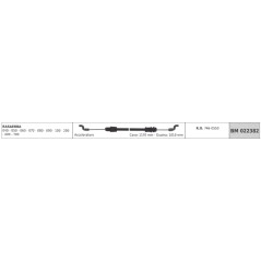 MTD Rasenmäher Gaszug 040 050 060 070 080 Kabel 1170 mm Kabelummantelung 1010 mm