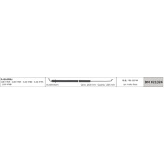 MTD mower accelerator cable 128-476R - 128-478R cable 1630mm sheath 1550mm