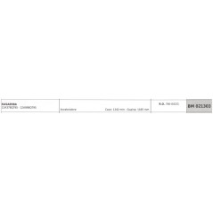 MTD Rasenmäher-Gaszug 12A378Q795 - 12A998Q795 Kabel 1242mm Ummantelung 1165mm