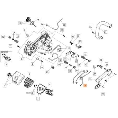 Câble d’accélérateur ORIGINAL OLEOMAC pour tronçonneuse GST 360 50270082AR | NewgardenParts.com