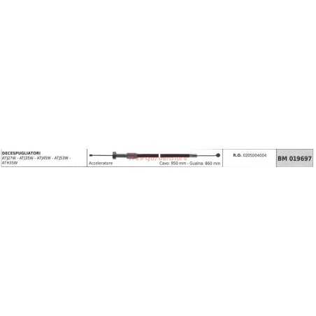 Câble d'accélération pour débroussailleuse ATTILA ATJ27W ATJ35W ATJ45W 019697 | NewgardenParts.com