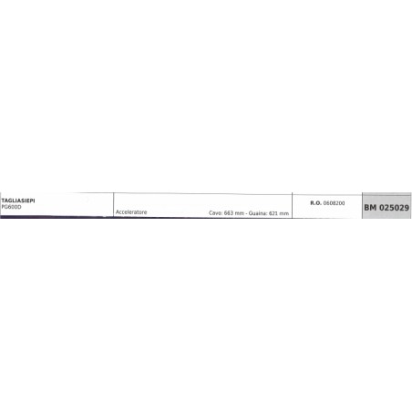 PROGREEN PG600D Heckenschere Kabel 663mm Kabelummantelung 621mm | NewgardenParts.com