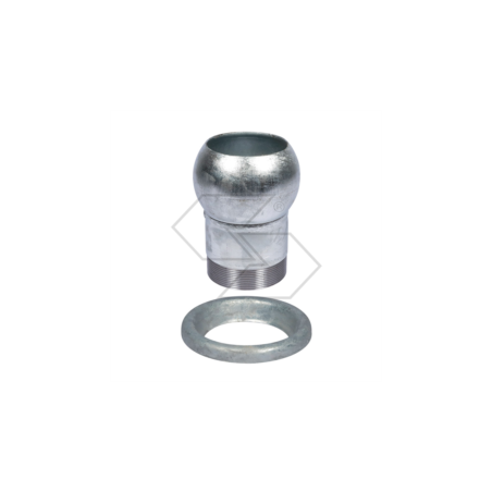 Zinc plated ball and ring with 5” threaded stem A19663 | NewgardenParts.com