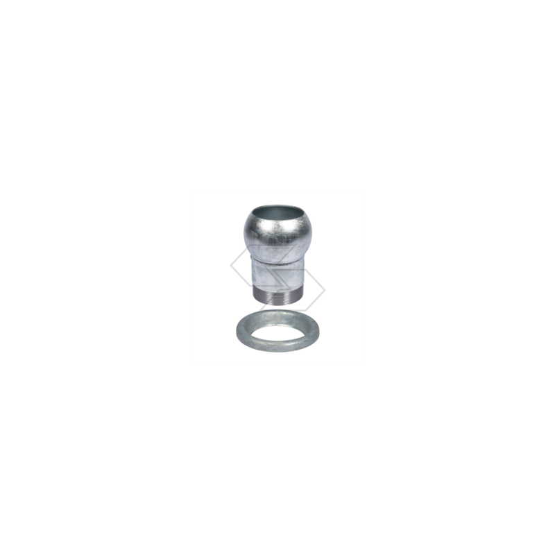 Zinc-plated ball and ring with 4” threaded stem A19662