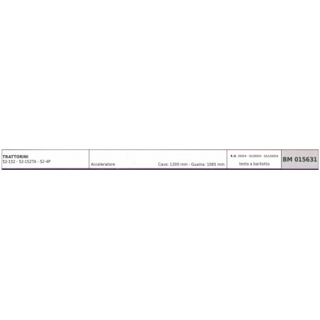 SABO tractor de césped 52-152 acelerador cable 1200 mm cable vaina 1065 mm | NewgardenParts.com
