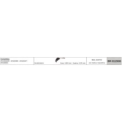 Cavo acceleratore SANDRIGARDEN rasaerba AV5355SHM cavo 1263 mm guaina 1170 mm | NewgardenParts.com