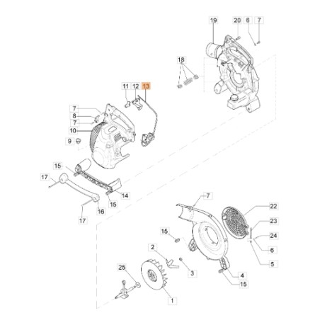 Cavo acceleratore soffiatore modelli BV300 ORIGINALE EMAK 56550024R | NewgardenParts.com