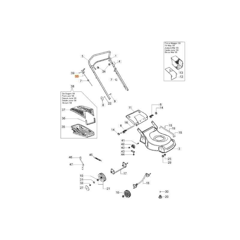 ORIGINAL EMAK lawnmower accelerator cable models G47L 66060077AR