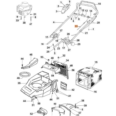 Cavo acceleratore tagliaerba modelli LUX47 LUX47T ORIGINALE EMAK 8202032R | NewgardenParts.com