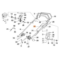 Cavo acceleratore tagliaerba modelli LUX47KV ORIGINALE EMAK 8202075A | NewgardenParts.com