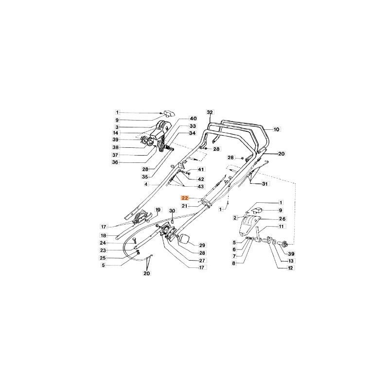 Cavo acceleratore tagliaerba modelli LUX53HV ORIGINALE EMAK 8203179