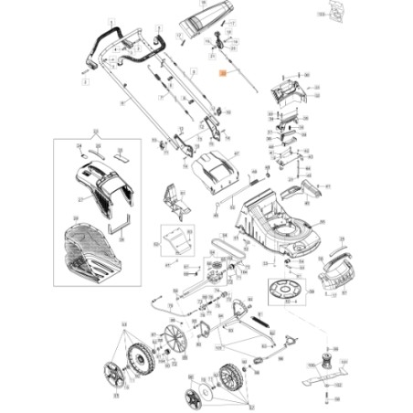 Cavo acceleratore tagliaerba modelli MAX53TBXE ORIGINALE EMAK 66060518R | NewgardenParts.com