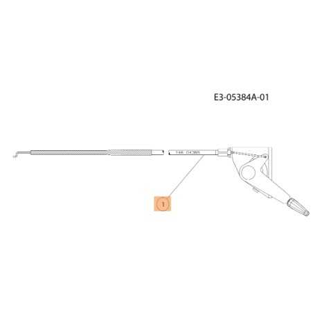Câble d'accélérateur pour modèles de tracteur TORNADO ORIGINAL EMAK C74604365 | NewgardenParts.com