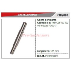 Blade shaft CASTELGARDEN lawn tractor compatible TWINCUT 102 R302067 | NewgardenParts.com