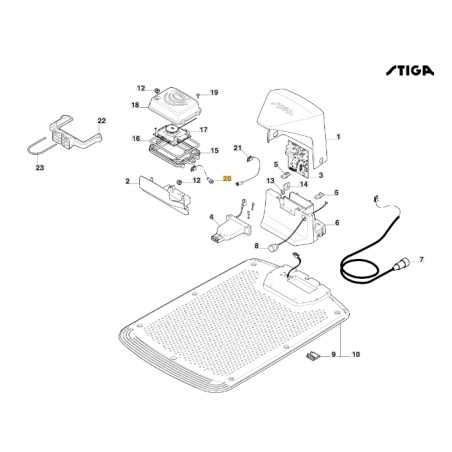 Cable de alimentación placa robot modelos A1000 A1500 ORIGINAL STIGA 122063048/0 | NewgardenParts.com