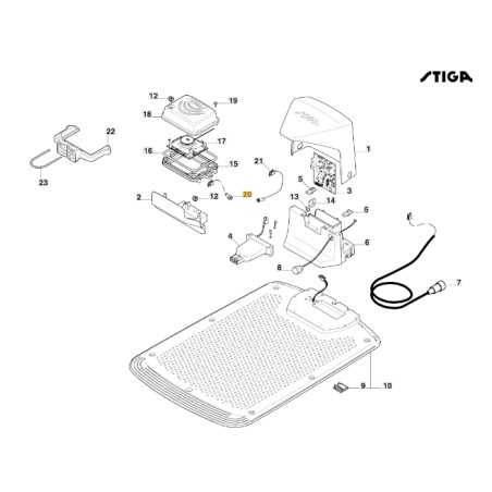 Cavo alimentazione scheda robot modelli A1000 A1500 ORIGINALE STIGA 122063048/0 | NewgardenParts.com