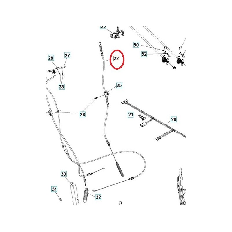 CAVO AVANZAMENTO 501656602 ORIGINALE HUSQVARNA