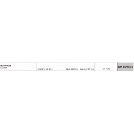 Câble d'entraînement des lames de la motofaucheuse GREENLINE GL87FM câble 1610 mm gaine 1405 mm | NewgardenParts.com