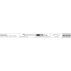 Cavo azionamento lame MTD spazzaneve 524SWE 526SWE cavo 1222 mm guaina 1137 mm | NewgardenParts.com