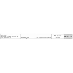 MTD TSRH125-92 câble d'entraînement des lames de tracteur de pelouse 1265 mm câble 1045 mm gaine