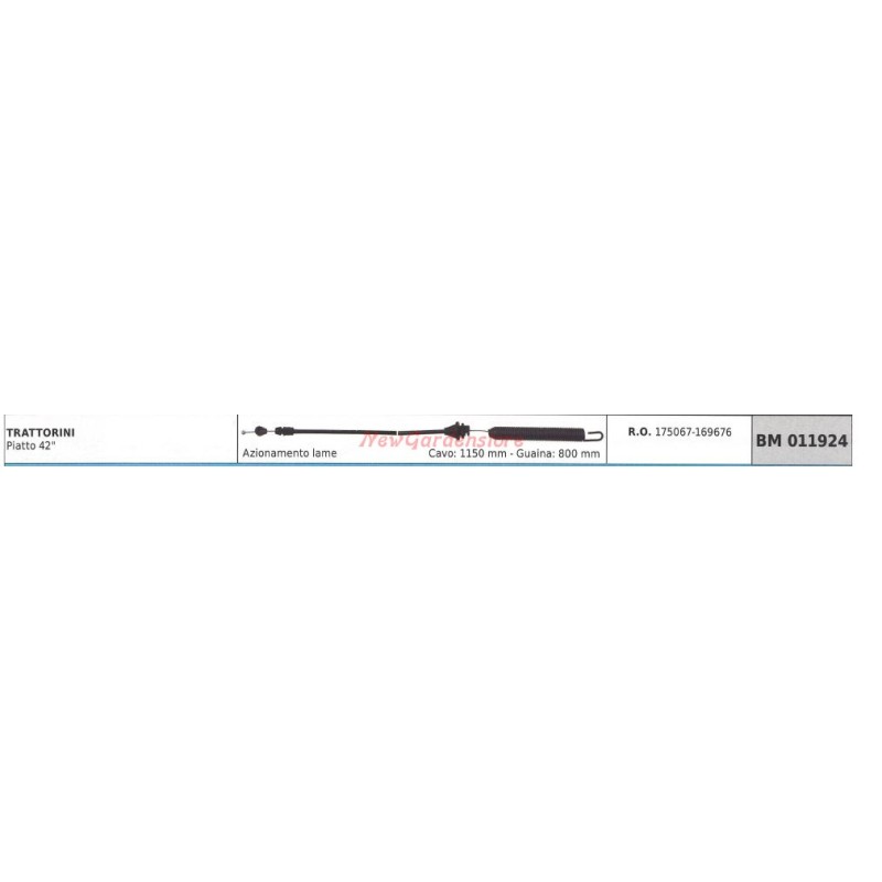 Cable de accionamiento de la cuchilla para tractor de césped AYP plano 42" 011924