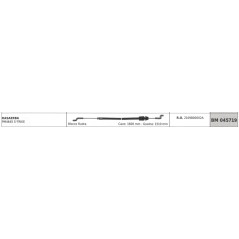 MOWOX Rasenmäher PM4645 S-TRIKE Radsicherung Kabel 1600 mm Kabelmantel 1510 mm