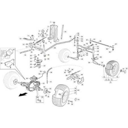 ORIGINAL STIGA ZNT STEERING SHAFT - 118830431/0 | NewgardenParts.com