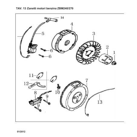 COMPLETE COIL B17.13.200 HONDA GX 240 - 270 ZANETTI ZBM 240 - 270 | NewgardenParts.com
