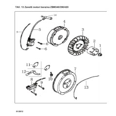 KOMPLETTE ZÜNDSPULE B21.13.200 HONDA GX 340 - 390 - 420 ZANETTI ZBM 340 - 390 - 420