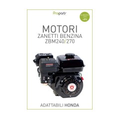 Gashebel + Platte B17.14.100 HONDA GX 240 - 270 ZANETTI ZBM 240 -270 | NewgardenParts.com
