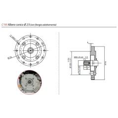 ZANETTI BENZINA ZBM210C1MV Motor komplett Motor Grubber konisch 23 mm manuell | NewgardenParts.com