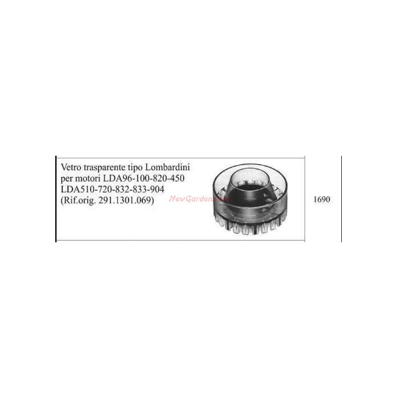 LOMBARDINI Klarglas für Motorgrubber LDA96 Motoren 100 820 1690