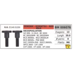 Vite frizione ZENOAH decespugliatore GZ30N G23LD BC2000 HT2300 Z1140.51250 | NewgardenParts.com