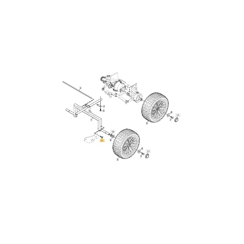 ORIGINAL STIGA 9945-0816-16 screw M8X16 flanged tractor models 1125M