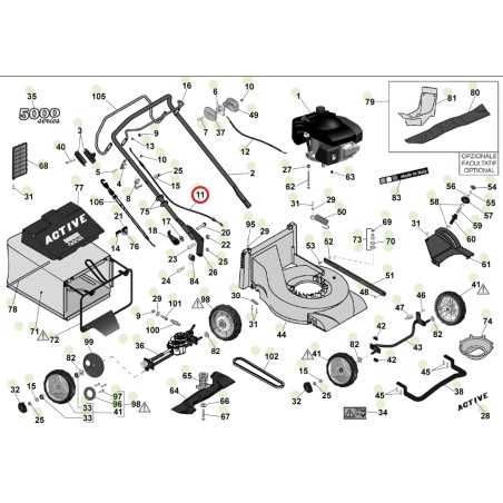 ORIGINAL ACTIVE Rasenmäher Bremssteuerkabel 5000sb 050095 | NewgardenParts.com