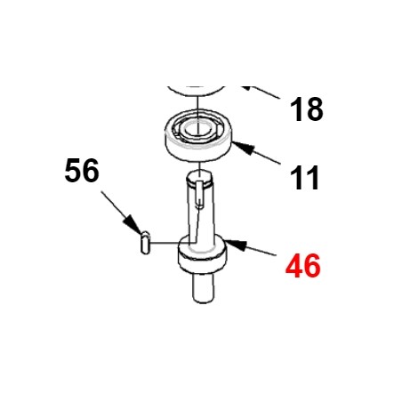 Albero portalame per rasaerba ORIGINALE GIANNI FERRARI 01.40.00.0372 | NewgardenParts.com